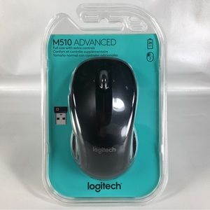 Logitech M510 Advanced Black Wireless Laser Mouse New